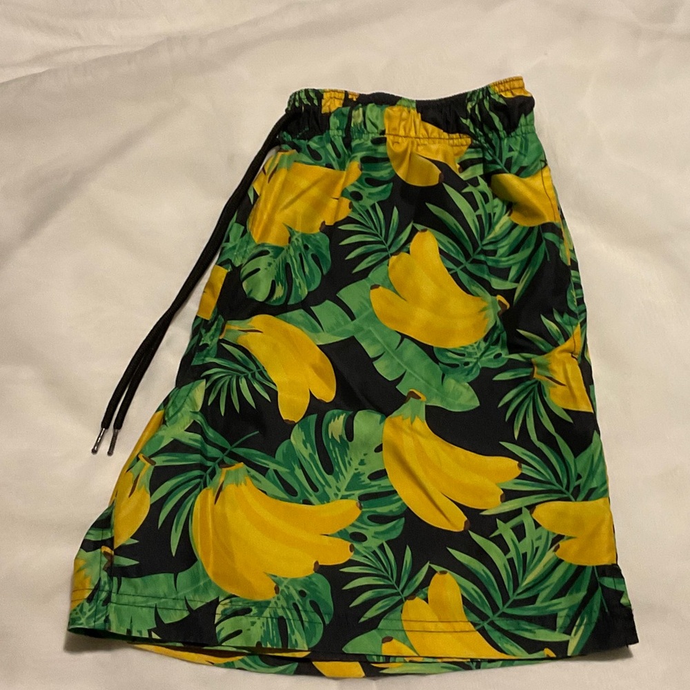George Vibrant Green and Yellow Swim Shorts